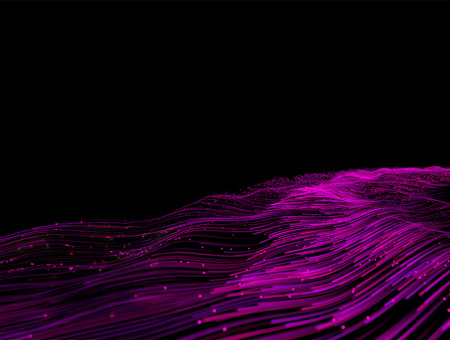 Neon Purple Lines In A Black Background