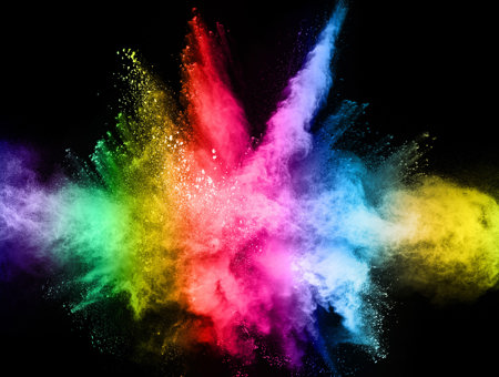 Explosion Of Colourful Dust